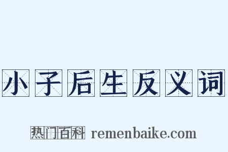小子后生反义词是什么意思的图片